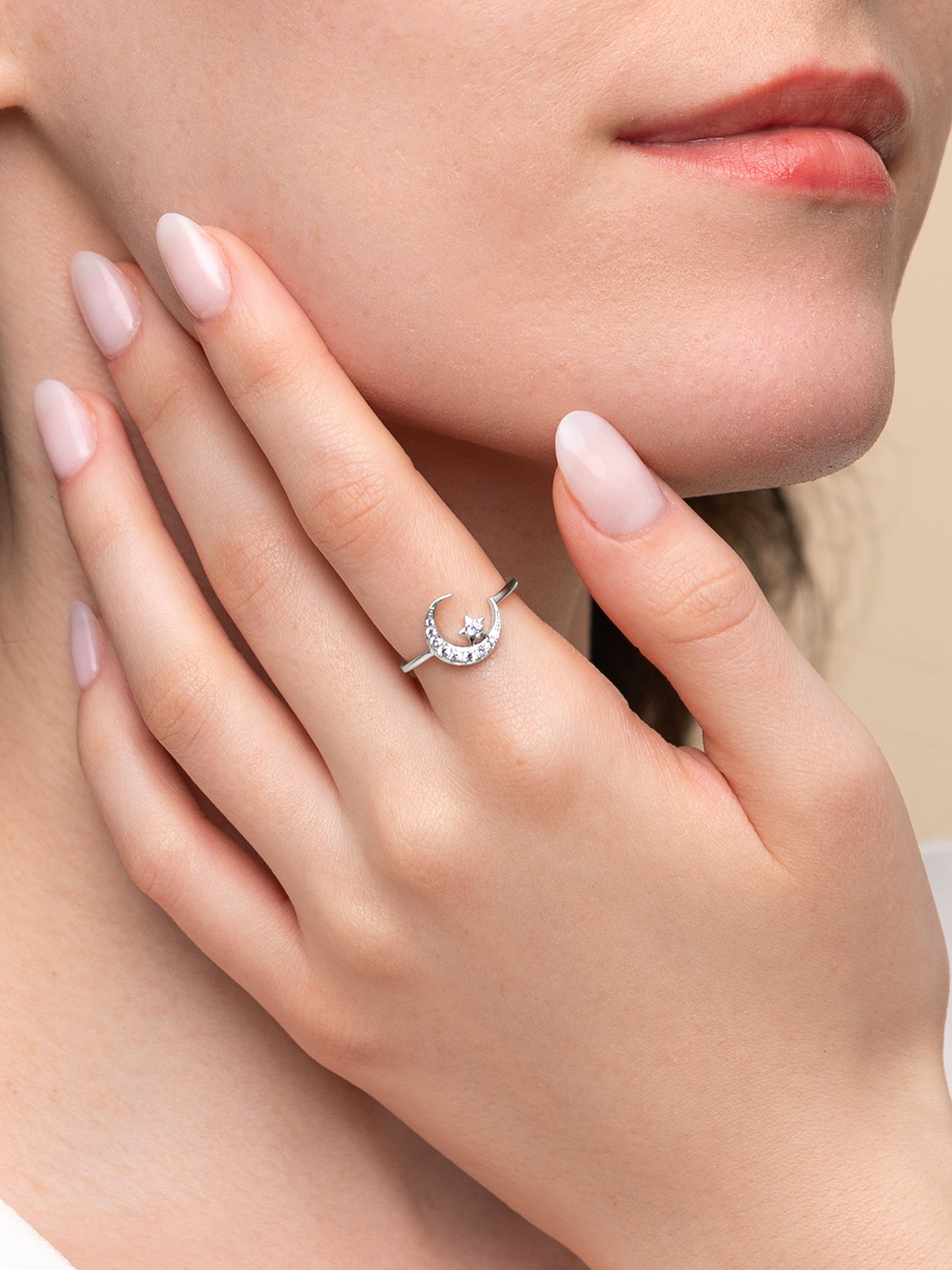 Moon & Star Celestial Ring