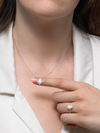 Pear Opal Halo Necklace