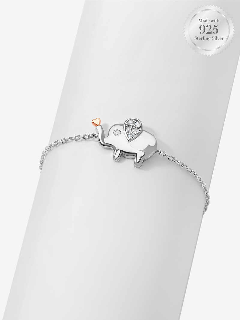 Love Trunk Two Tone Elephant Bracelet